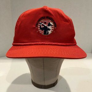 1992 US Open Pebble Beach Golf Hat Red Adjustable Corded Clean